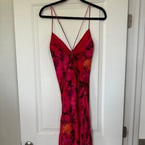 Vici Amiya Abstract Print Midi Dress